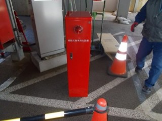 駐車場の消火設備交換